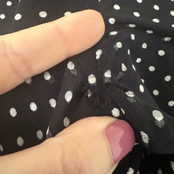 Theory Black Crepe Polka Dot Crew Dress - Picture 6 of 9